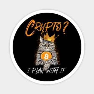 Cat Holding Bitcoin Magnet